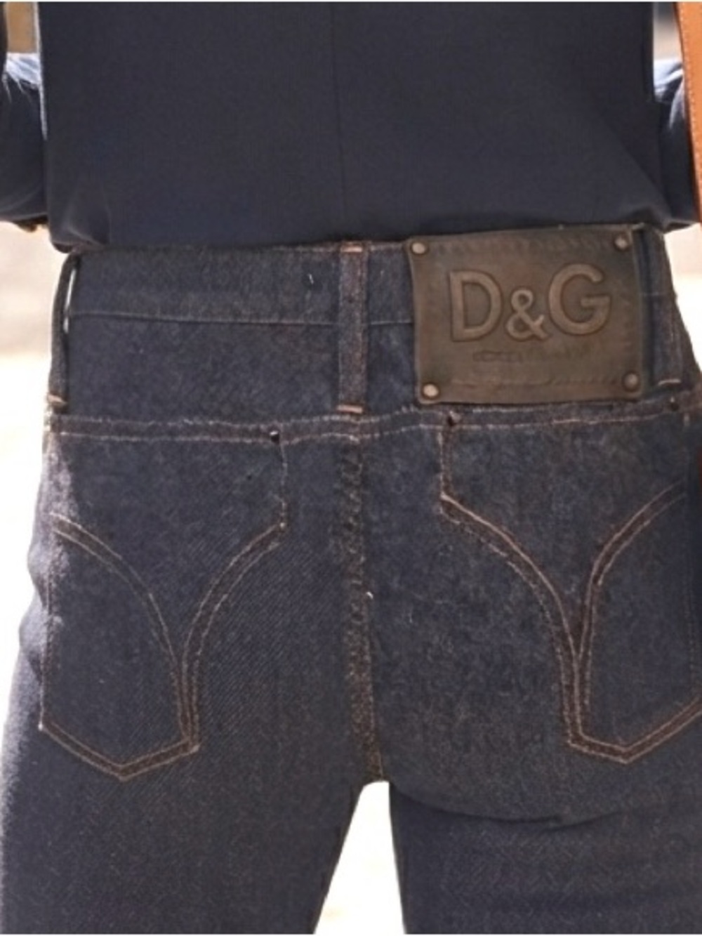 D&G Navy Flare-Leg Jeans with Tailored Fit